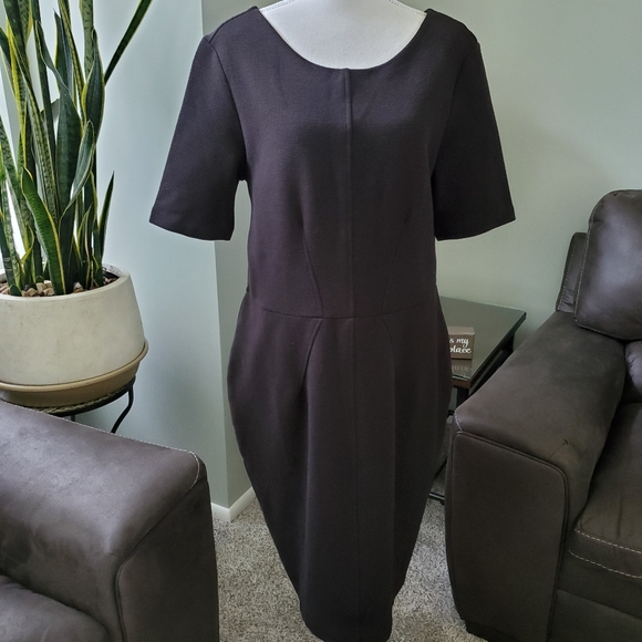 DownEast Dresses & Skirts - New! DOWNEAST East Haven Black shift dress . Exposed back zipper closure. Body l